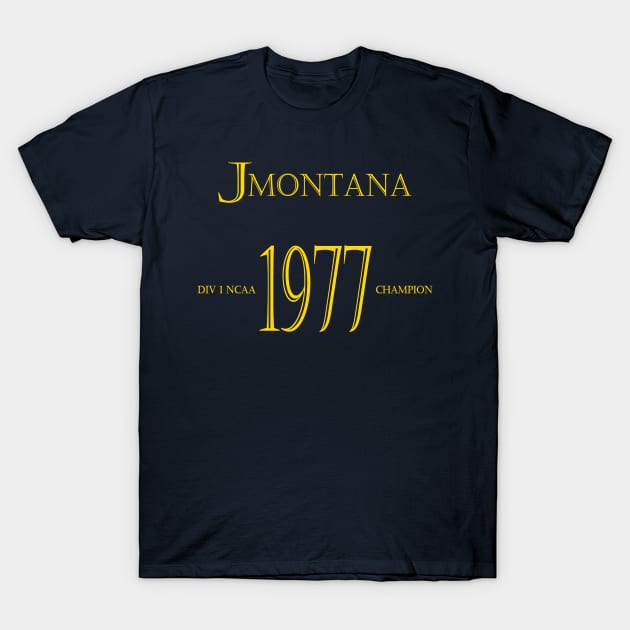 Joe Montana University of Notre Dame T-Shirt by Pastime Pros